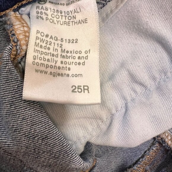 AG-Adriana Goldschmeid Jeans Womens Slim Fit Legging Ankle Size 25 Blue Distress - Picture 14 of 14